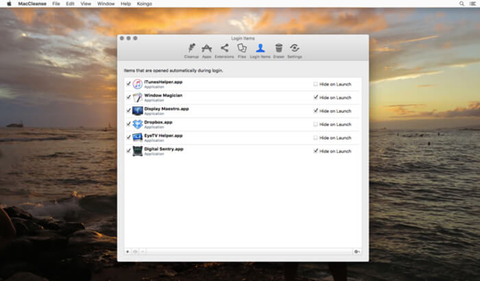 MacCleanse Mac Cleaner Software Screenshot