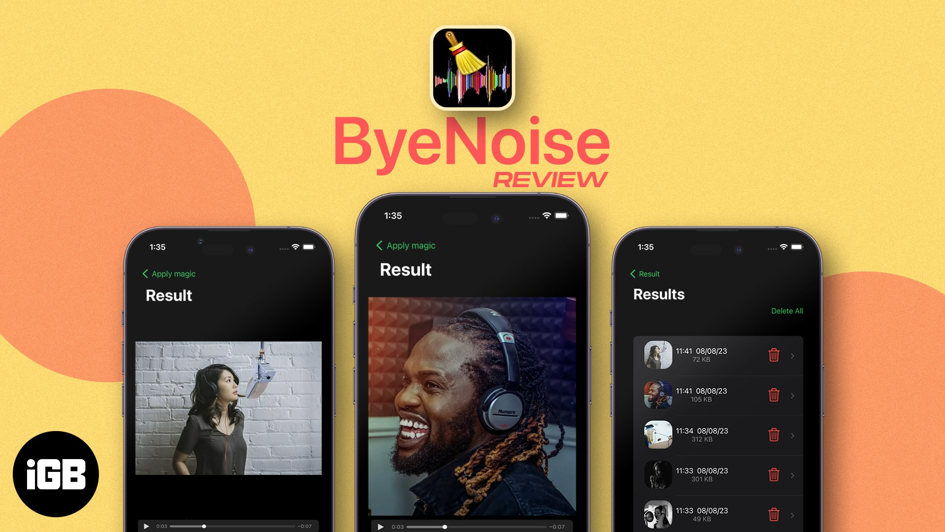 Remove background noise from iphone videos with byenoise