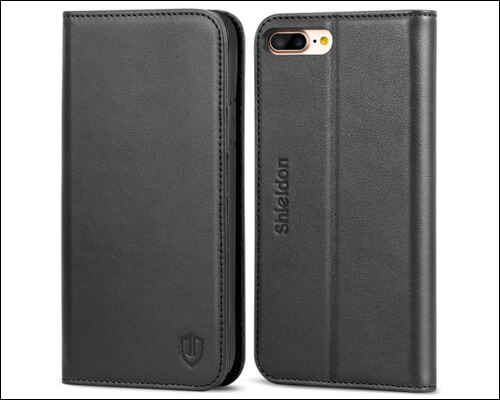 SHIELDON Genuine Leather Wallet Case for iPhone 7 Plus