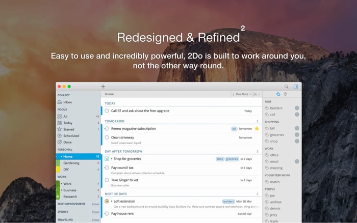 2do task management app for mac 2Do task management app for Mac