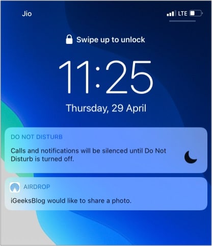 Airdrop request even when do not disturb is on Airdrop request even when do not disturb is on