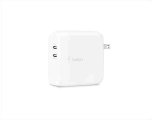 Belkin boost↑charge pro dual usb c wall charger 70w Belkin BOOST↑Charge Pro Dual USB-C Wall Charger 70W