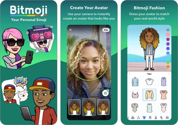 Bitmoji iphone and ipad emoji app screenshot Bitmoji iPhone and iPad Emoji App Screenshot