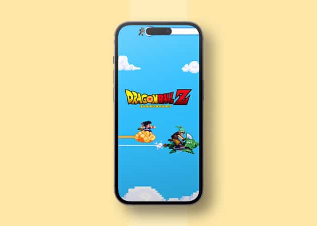 Dragon ball z pixelated dynamic island wallpaper 1 Dragon Ball Z pixelated Dynamic Island wallpaper