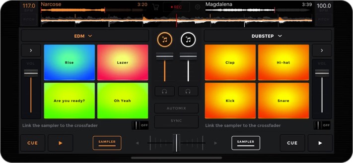 Edjing mix dj iphone and ipad music editor app screenshot edjing Mix dj iPhone and iPad Music Editor App Screenshot