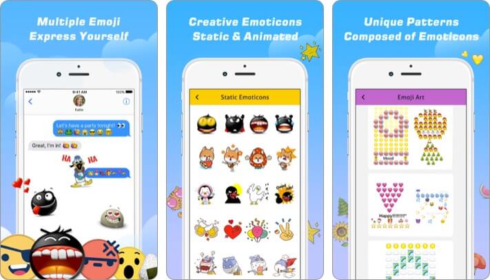 Emoji free emoticons art iphone and ipad app screenshot Emoji Free Emoticons Art iPhone and iPad App Screenshot