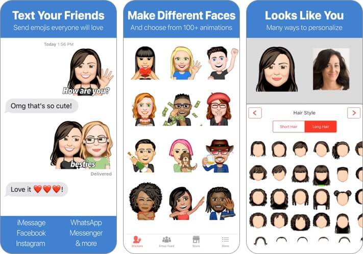 Emoji me animated faces iphone and ipad app screenshot Emoji Me Animated Faces iPhone and iPad App Screenshot