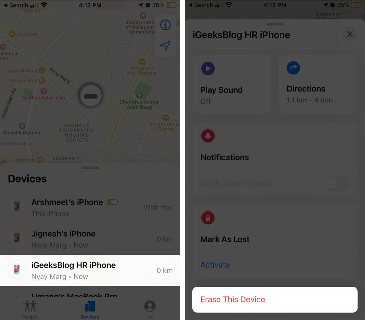 Erase device from find my using other apple device erase device from find my using other apple device