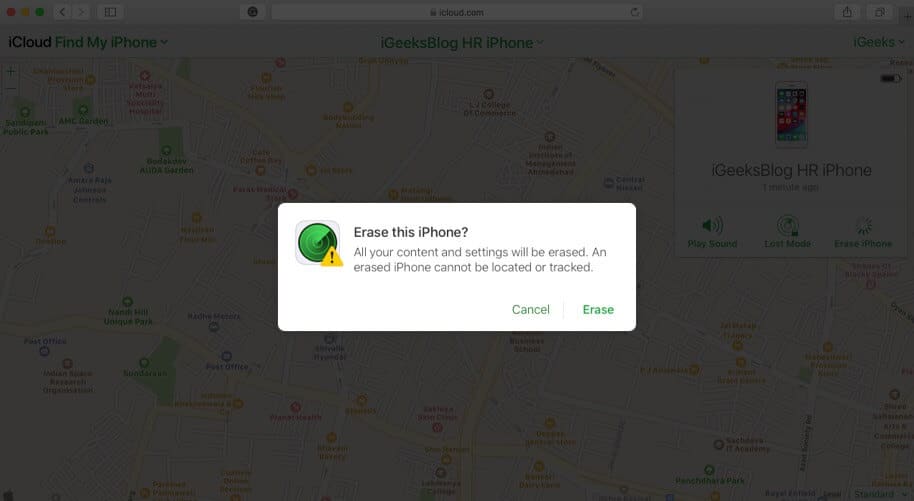 Erase iphone using icloud erase iphone using icloud