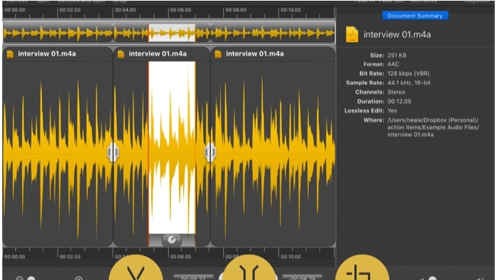 Fission audio editor screenshot Fission audio editor screenshot