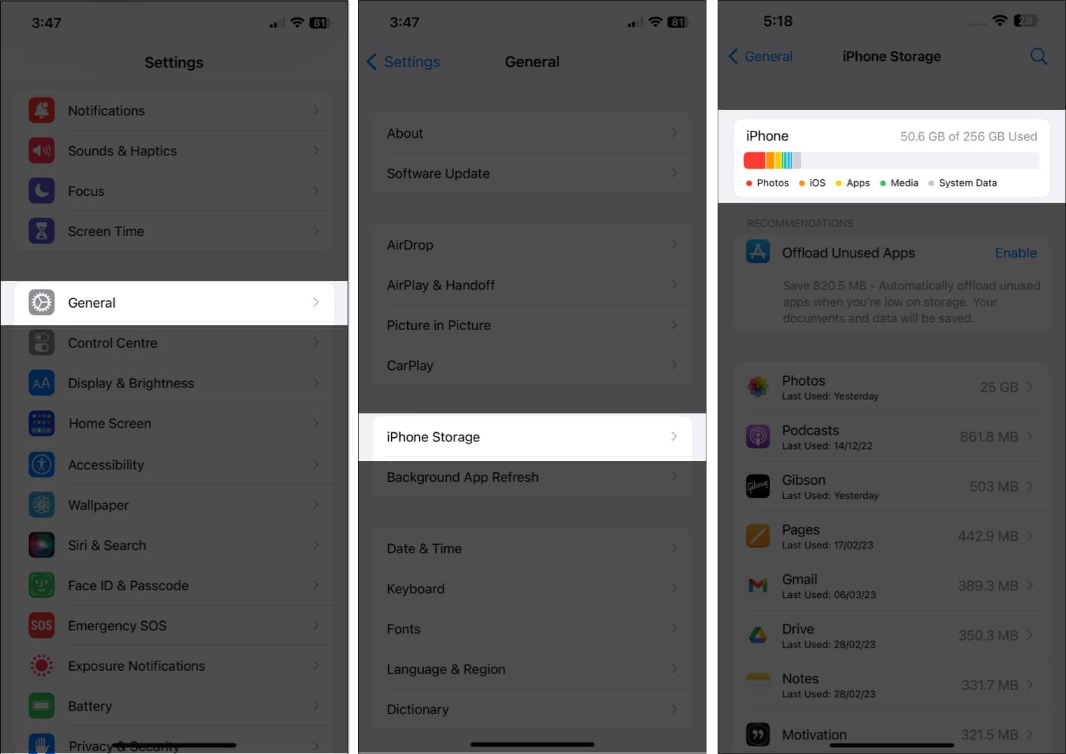 Go to settings general iphone storage and check your available space Go-to-Settings-General-iPhone-Storage-and-check-your-available-space