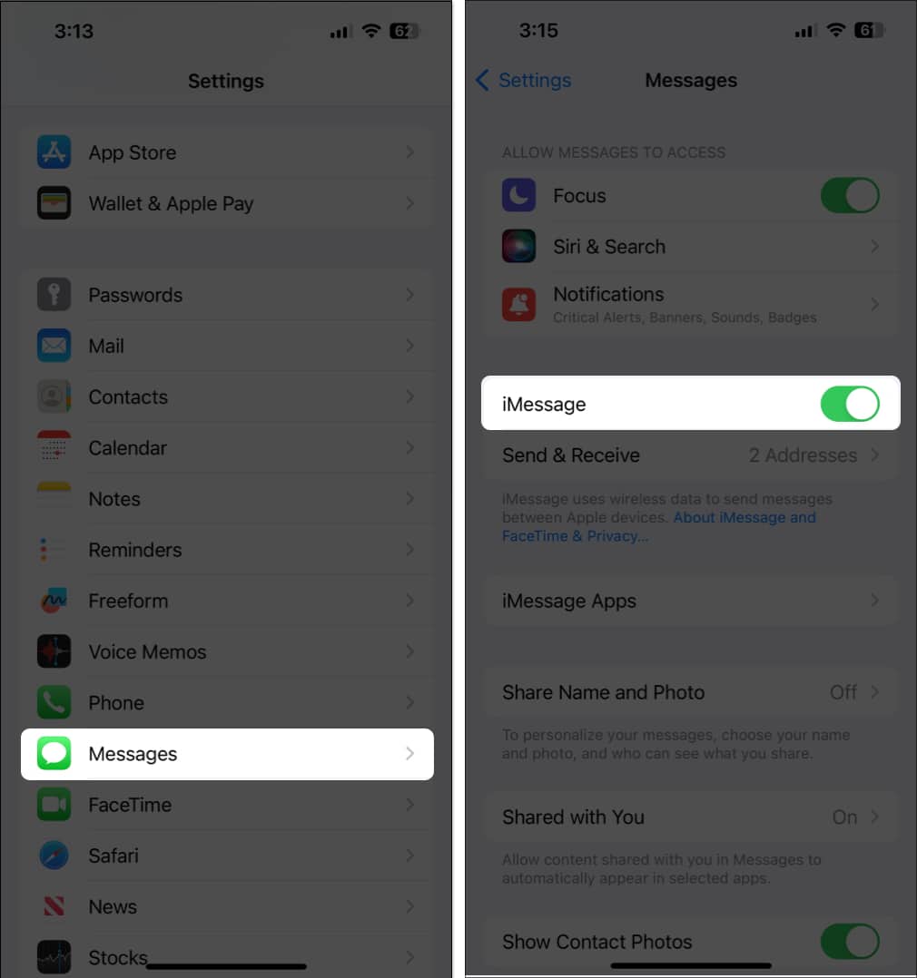 Go to settings tap on messages and turn on imessages Go to Settings, Tap on Messages, and Turn on iMessages