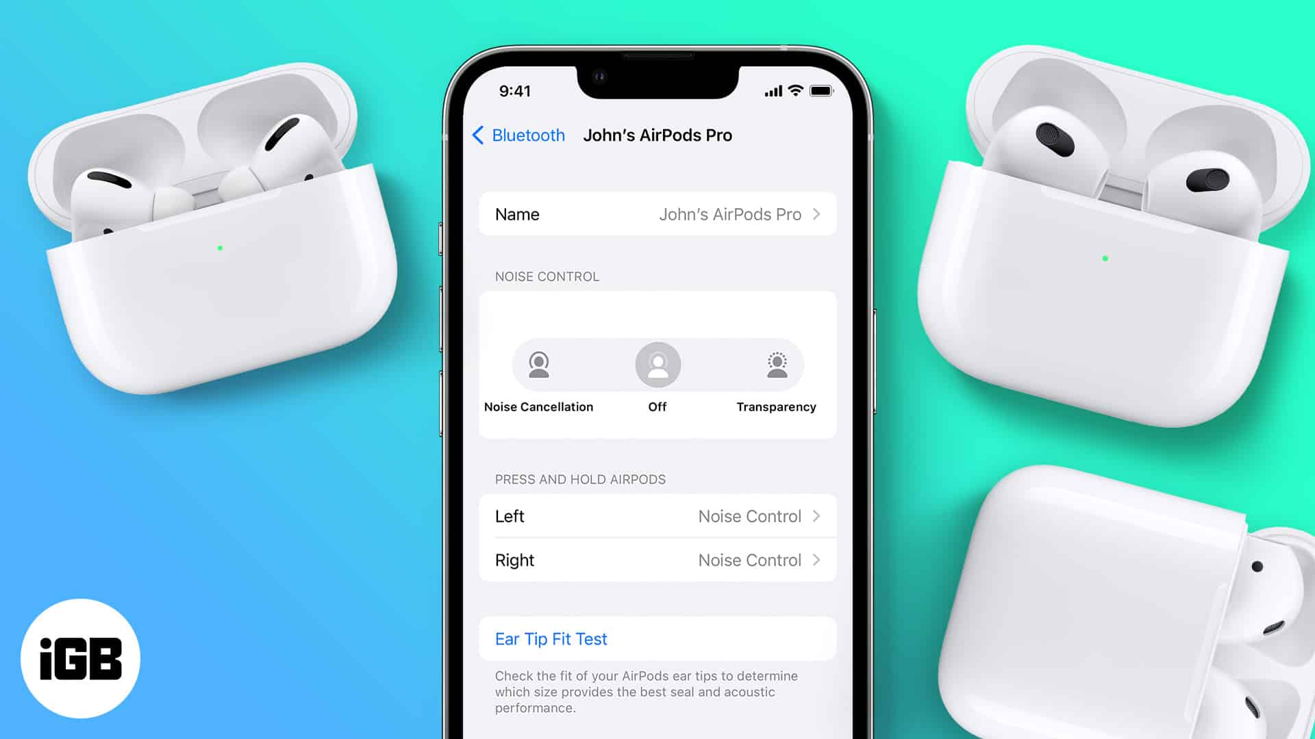 How to change airpods settings on iphone or ipad