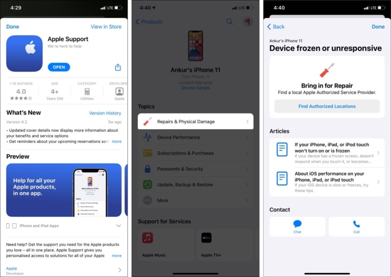 How to contact apple customer care via apple support app 800x566 1 How to contact Apple customer care via Apple Support app