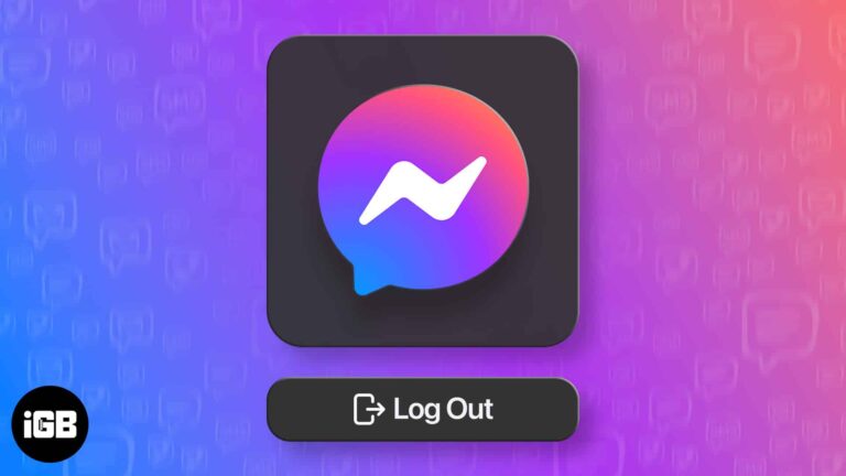 How to log out of facebook messenger on iphone and ipad