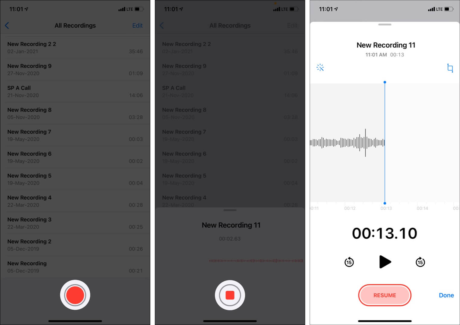 How to record a voice memo