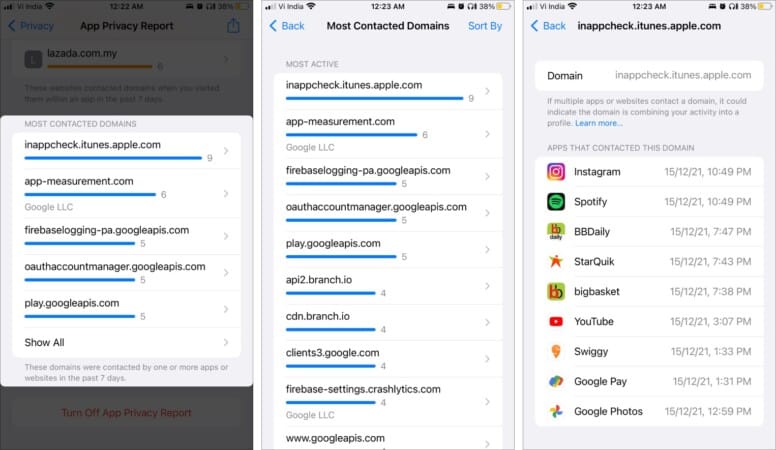 How to view app privacy report most contacted domain 776x450 1 How to view App Privacy Report Most Contacted Domain