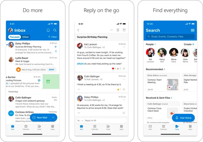 Microsoft Outlook best communication iPhone app