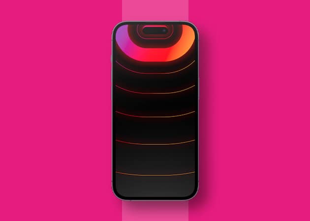 Neon gradient dynamic island hd iphone wallpaper Neon Gradient Dynamic Island HD iPhone Wallpaper