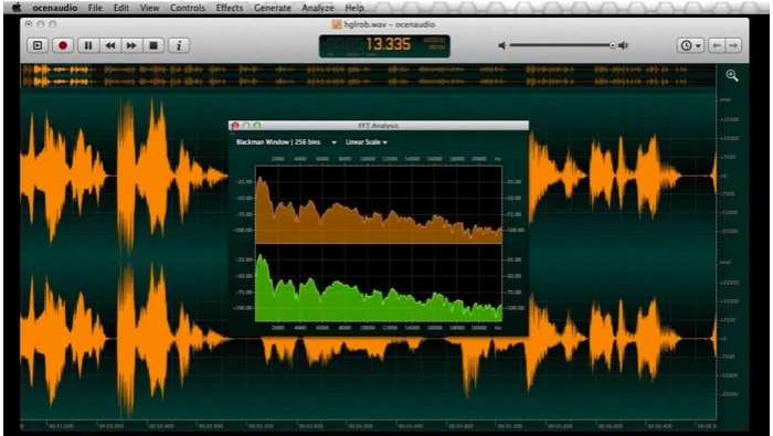 ocenaudio editor screenshot