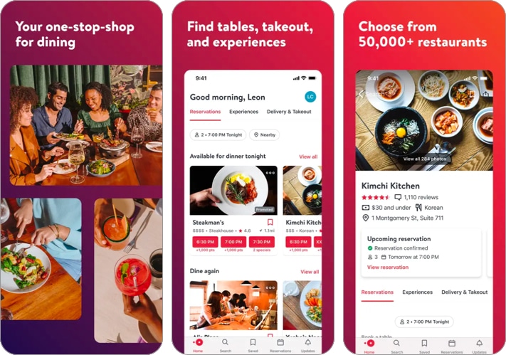 Opentable best food and travel iphone app OpenTable best food and travel iPhone app