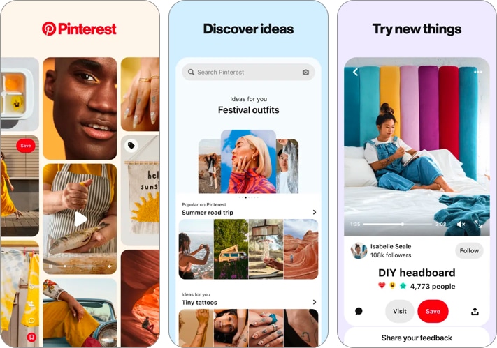 Pinterest best lifestyle iPhone app