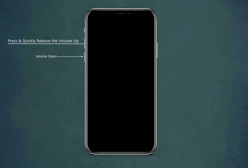 Press and Quickly Release Volume buttons on iPhone