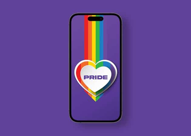 Rainbow heart pride month wallpaper for iphone 630x450 1 Rainbow heart Pride Month wallpaper for iPhone