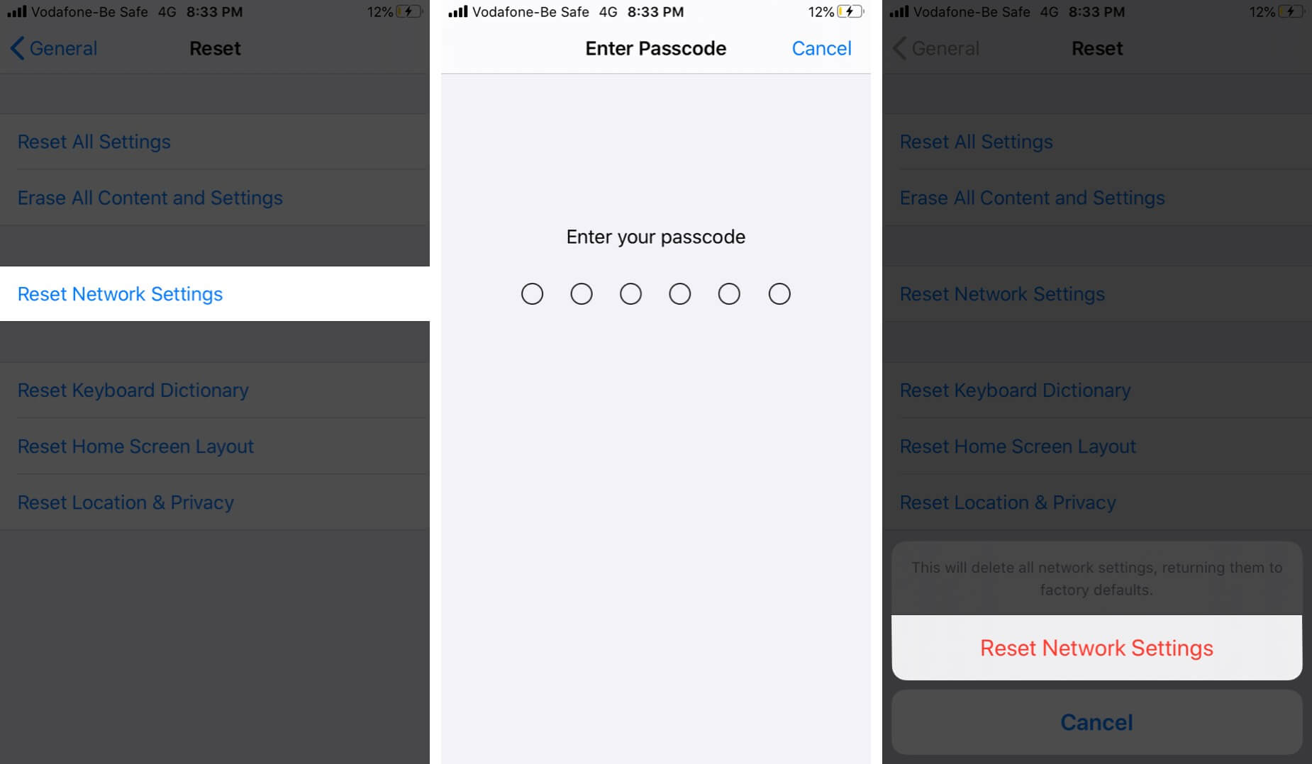 Reset network settings on iphone 2 Reset Network Settings on iPhone