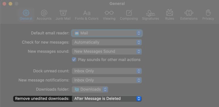 Select after message is deleted on macbook select After Message is Deleted on macbook
