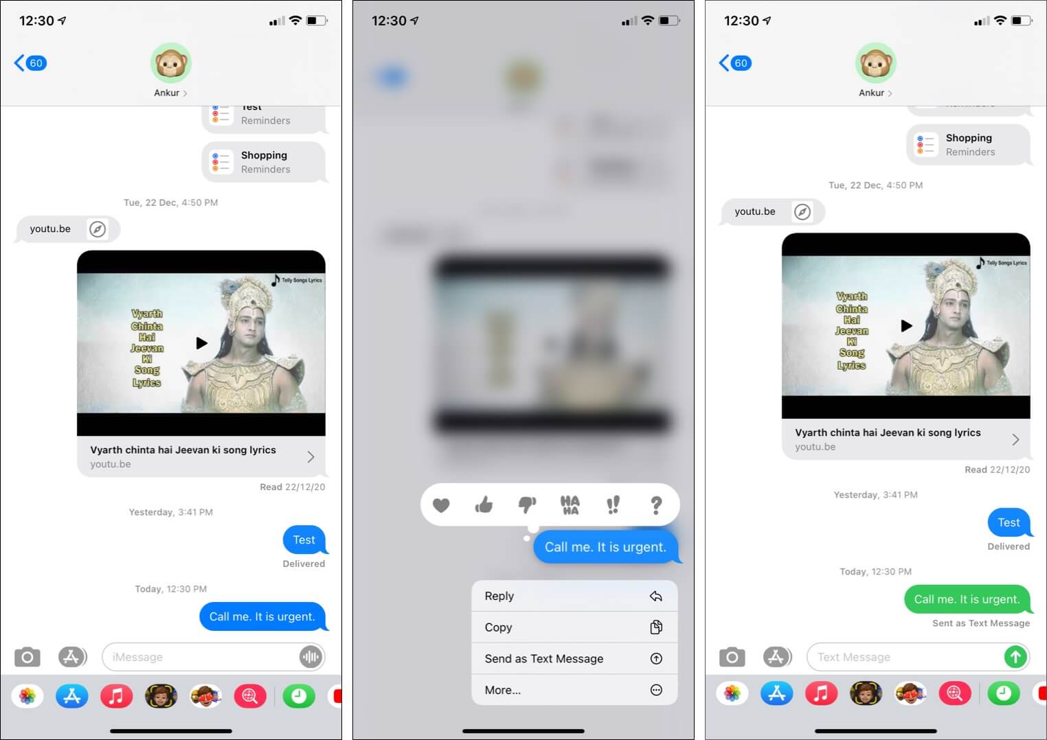 Send an imessage as an sms Send an iMessage as an SMS