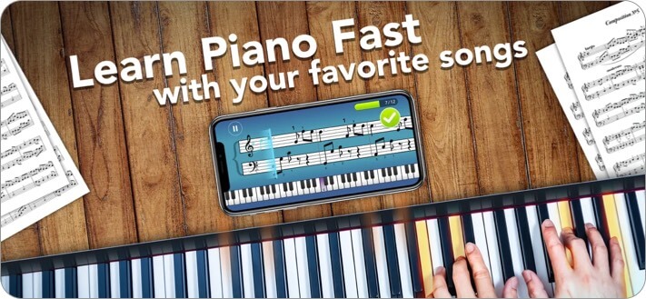 simply piano music learning iphone and ipad app screenshot