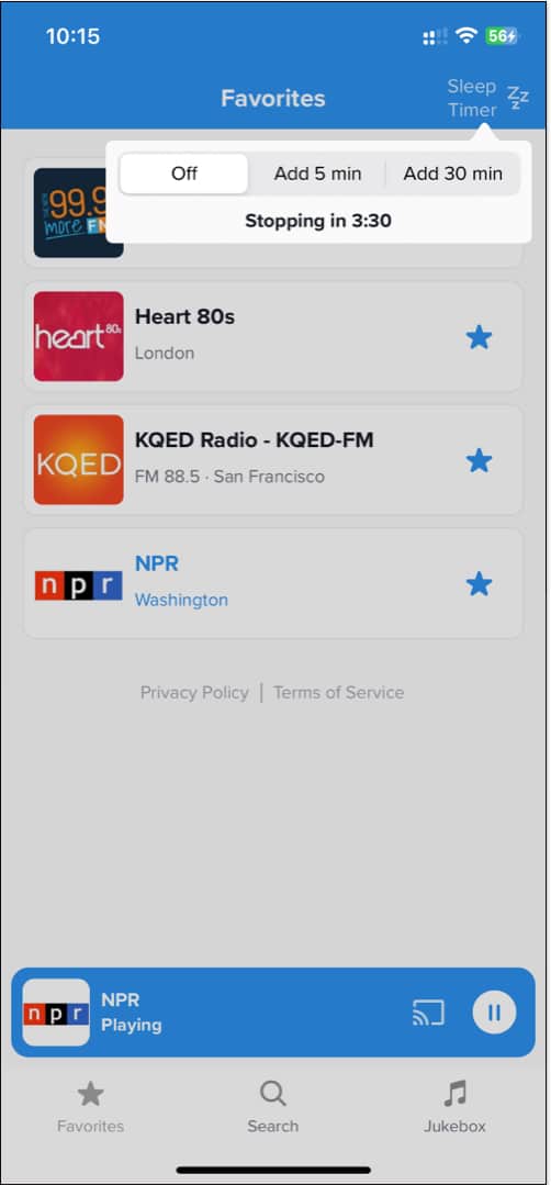 Sleep timer in simple radio ios app Sleep Timer in Simple Radio iOS app