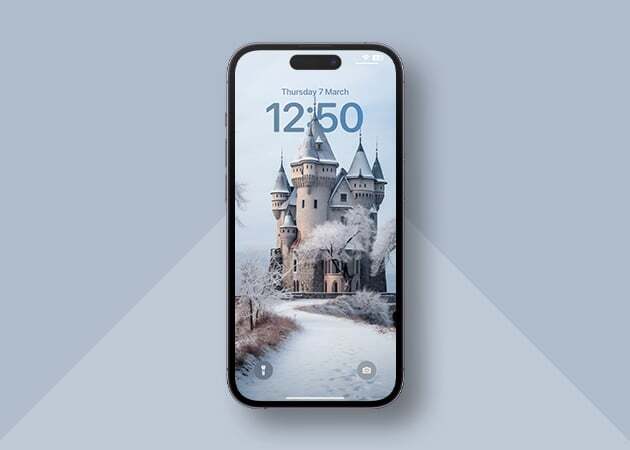 Snow castle depth effect wallpaper for iphone Snow Castle Depth Effect Wallpaper for iPhone