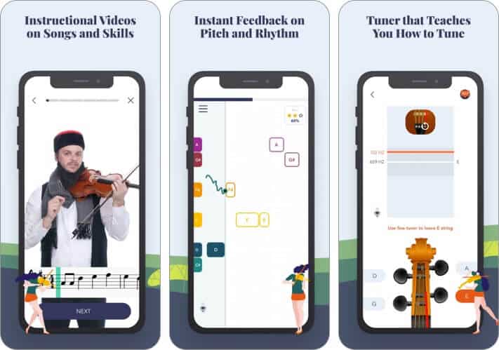 trala violin learning app screenshot