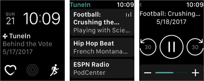 Tunein radio apple watch music app screenshot tunein radio apple watch music app screenshot