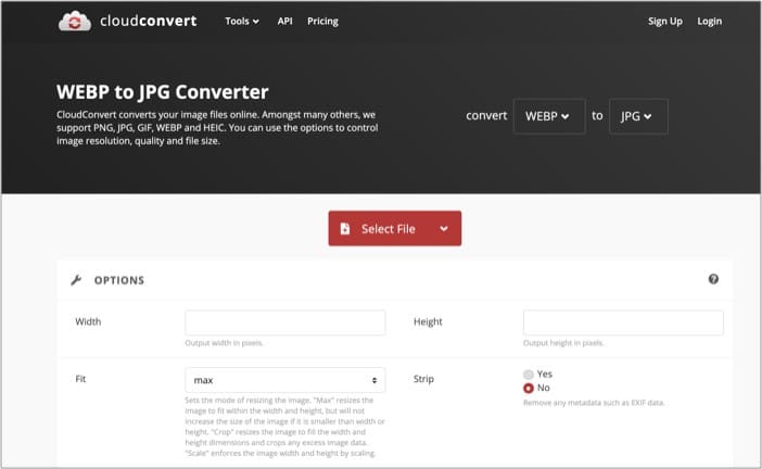 Use cloudconvert to save jpg image Use cloudconvert to save JPG image