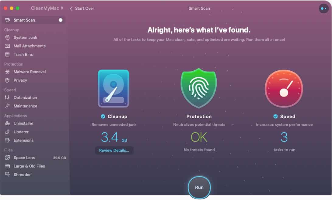Use smart scan feature of cleanmymac x to optimize speed of your mac CleanMyMac X Smart Scan Feature