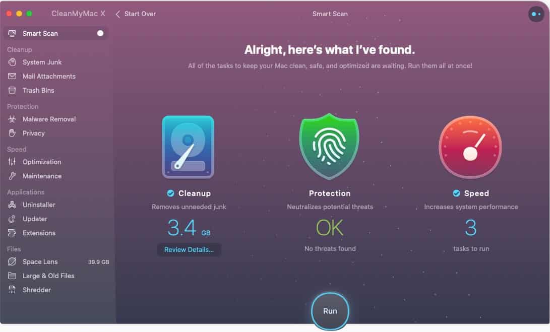 CleanMyMac X Smart Scan Feature