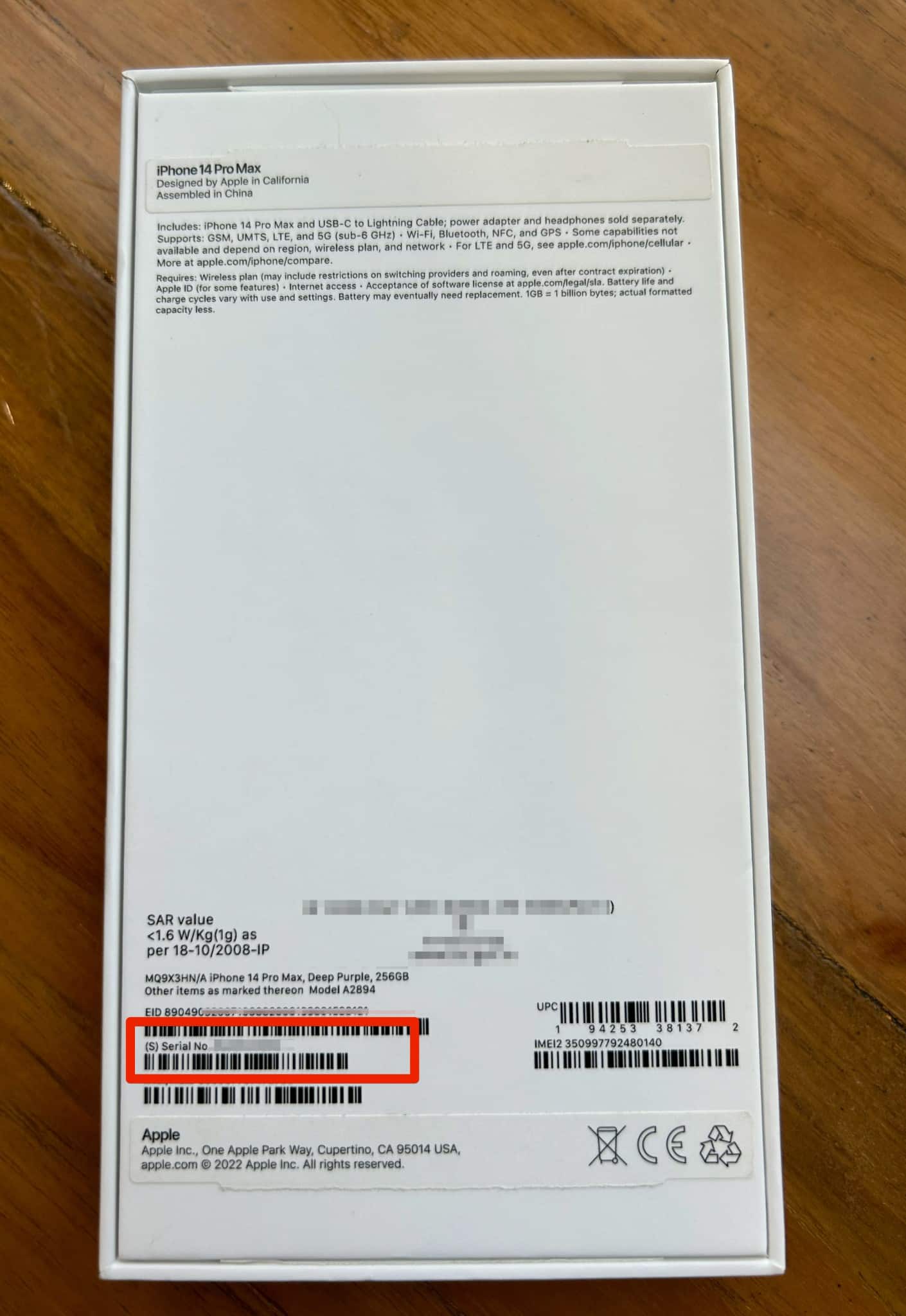 View serial number on iphone buying box scaled 1 View serial number on iPhone buying box