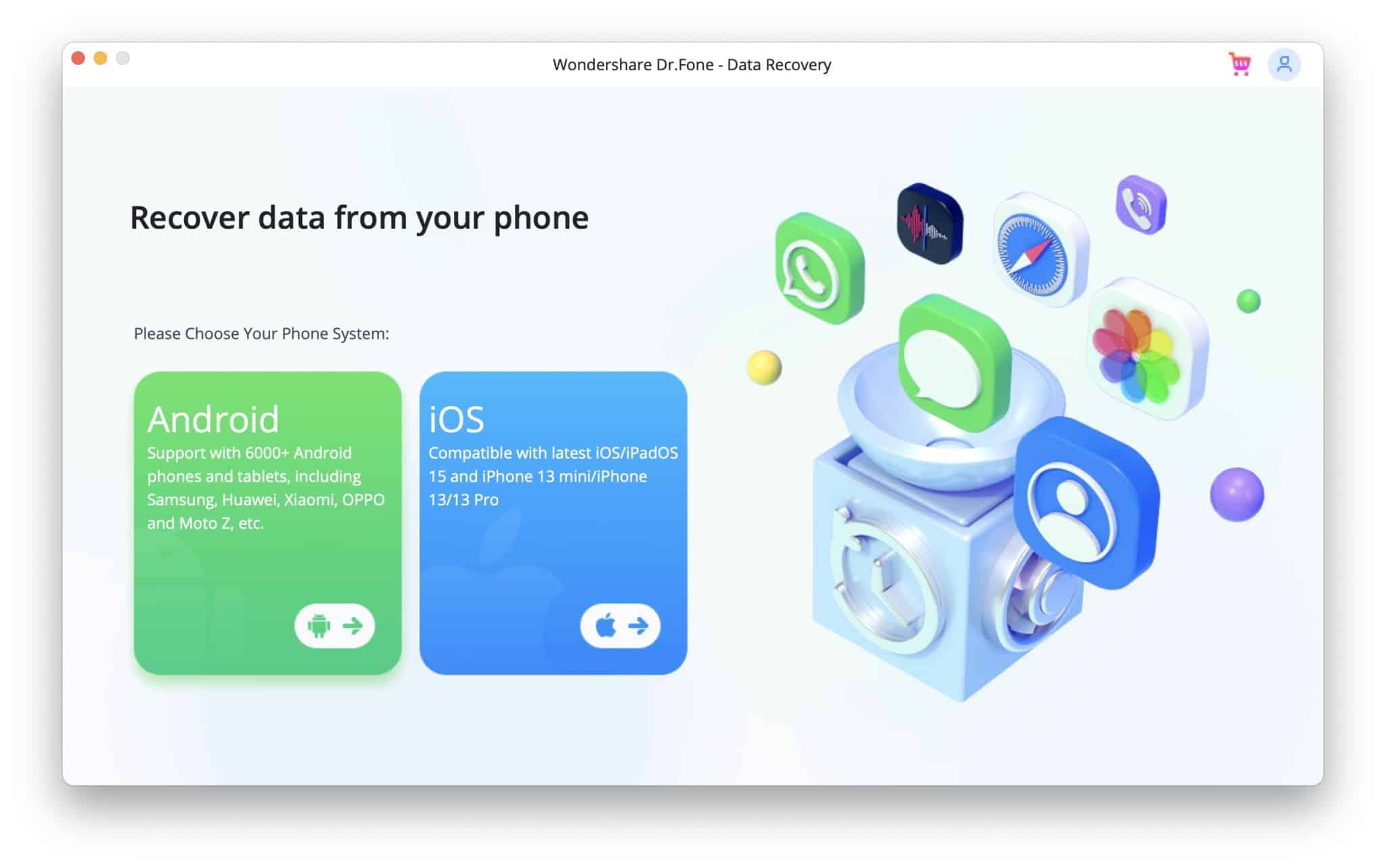 Wondershare dr fone data recovery interface scaled 1 Wondershare Dr.Fone Data Recovery Interface