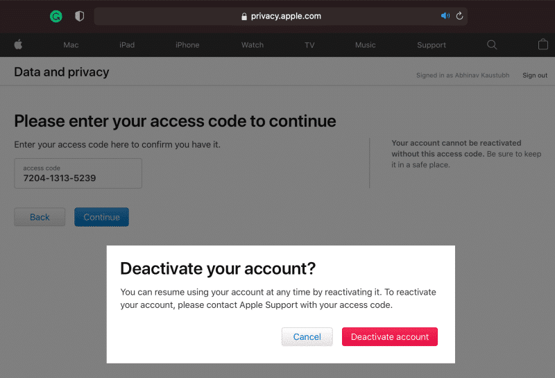 Deactivate your apple id account 800x545 1 Deactivate your Apple ID account