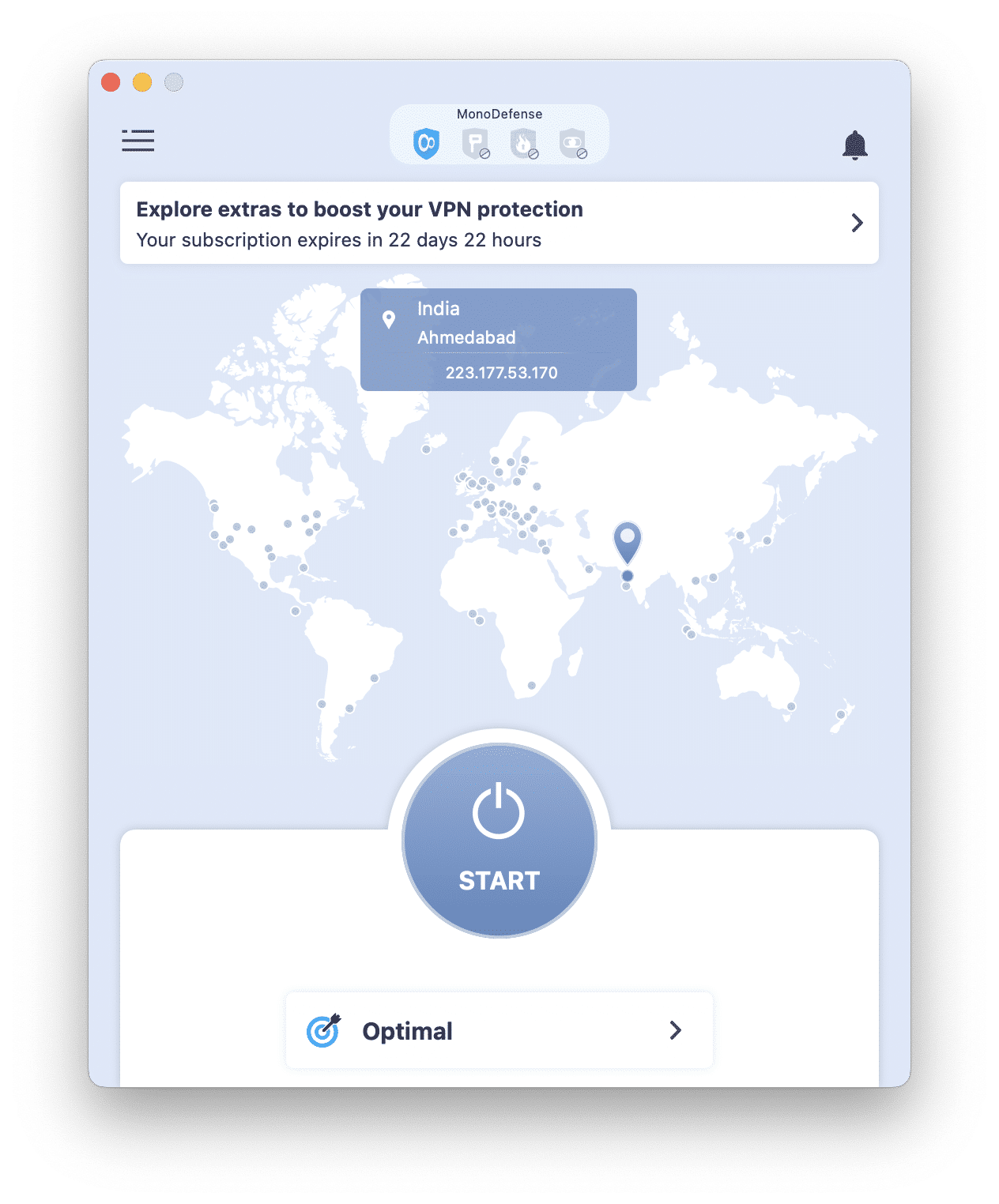 Screenshot 2023 05 10 at 4 51 05 pm VPN Unlimited user interface